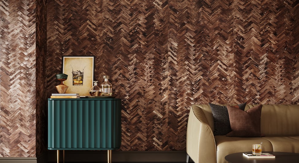 Burled Chevron: Get to Know this Phillip Jeffries Luxury Wood Veneer